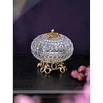 Конфетница из прозрачного рельефного стекла Eden Garden варинант исполнения - 5 | Loft Concept в Грозном