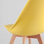 Стул с основой из пластика и мягким сиденьем Arvika Yellow варинант исполнения - 6 | Loft Concept в Грозном