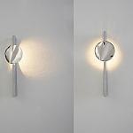 Бра с круглым зеркальным диском на прямоугольном соновании Reflection Circle Glow варинант исполнения - 4 | Loft Concept в Грозном