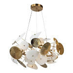 Люстра с белыми и золотистыми цветами Dahlia Flowers Lamp варинант исполнения - 3 | Loft Concept в Грозном