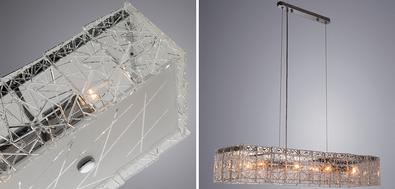 Люстра Alvaro Crystal Rectangular Chandelier Люстра Alvaro Crystal Rectangular Chandelier - Loft-Concept в Грозном
