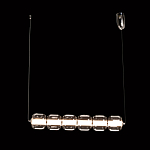 Люстра линейная с 6-ю прозрачными стеклянными плафонами округлой формы HANDLE GRAPE варинант исполнения - 3 | Loft Concept в Грозном