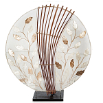 Настольная лампа из перламутра и дерева на подставке Indonesian Petal варинант исполнения - 3 | Loft Concept в Грозном