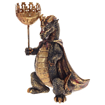 Подсвечник в виде дракона Dragon candlestick Green Gold Brown L or R варинант исполнения - 9 | Loft Concept в Грозном
