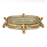 Чаша с орнаментом на ножках в виде бронзовых ангелов Eden Garden варинант исполнения - 1 | Loft Concept в Грозном