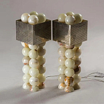 Настольная лампа с основанием из 24 выточенных сферических камней Through Stone варинант исполнения - 3 | Loft Concept в Грозном