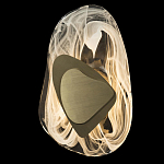 Бра овальное из стекла с золотым элементом Flow Texture  варинант исполнения - 1 | Loft Concept в Грозном