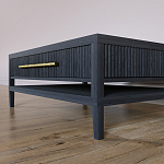 Кофейный стол Primo с двумя ящиками Черный дуб варинант исполнения - 6 | Loft Concept в Грозном