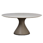 Стол обеденный круглый мраморный на бежевом основании Valedmir варинант исполнения - 1 | Loft Concept в Грозном