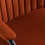 Кресло бархатное с подлокотниками на металлическом каркасе Oriel Retro Armchair варинант исполнения - 5 | Loft Concept в Грозном