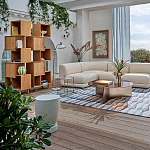 Приставной столик из массива манго Tom-tom Grey варинант исполнения - 4 | Loft Concept в Грозном