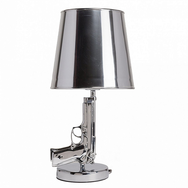 Настольная лампа Flos Guns Bedside Chrome Белый Серебряный в Грозном | Loft Concept 