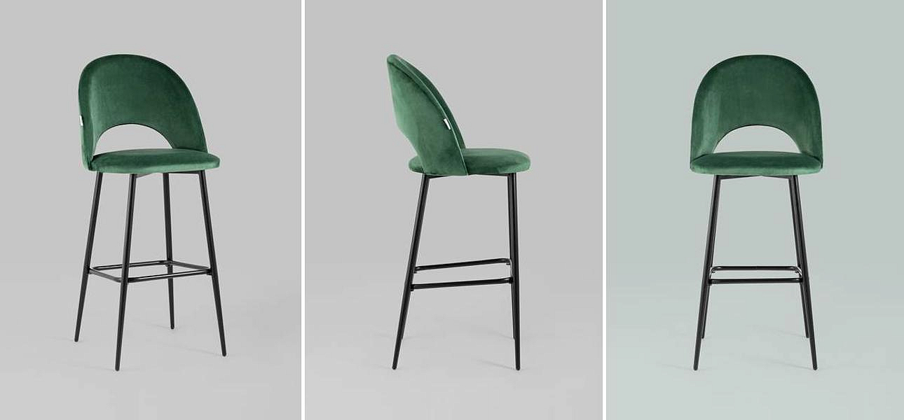 Барный Стул CLIFF Chair Зеленый Велюр Барный Стул CLIFF Chair Зеленый Велюр - Loft-Concept в Грозном