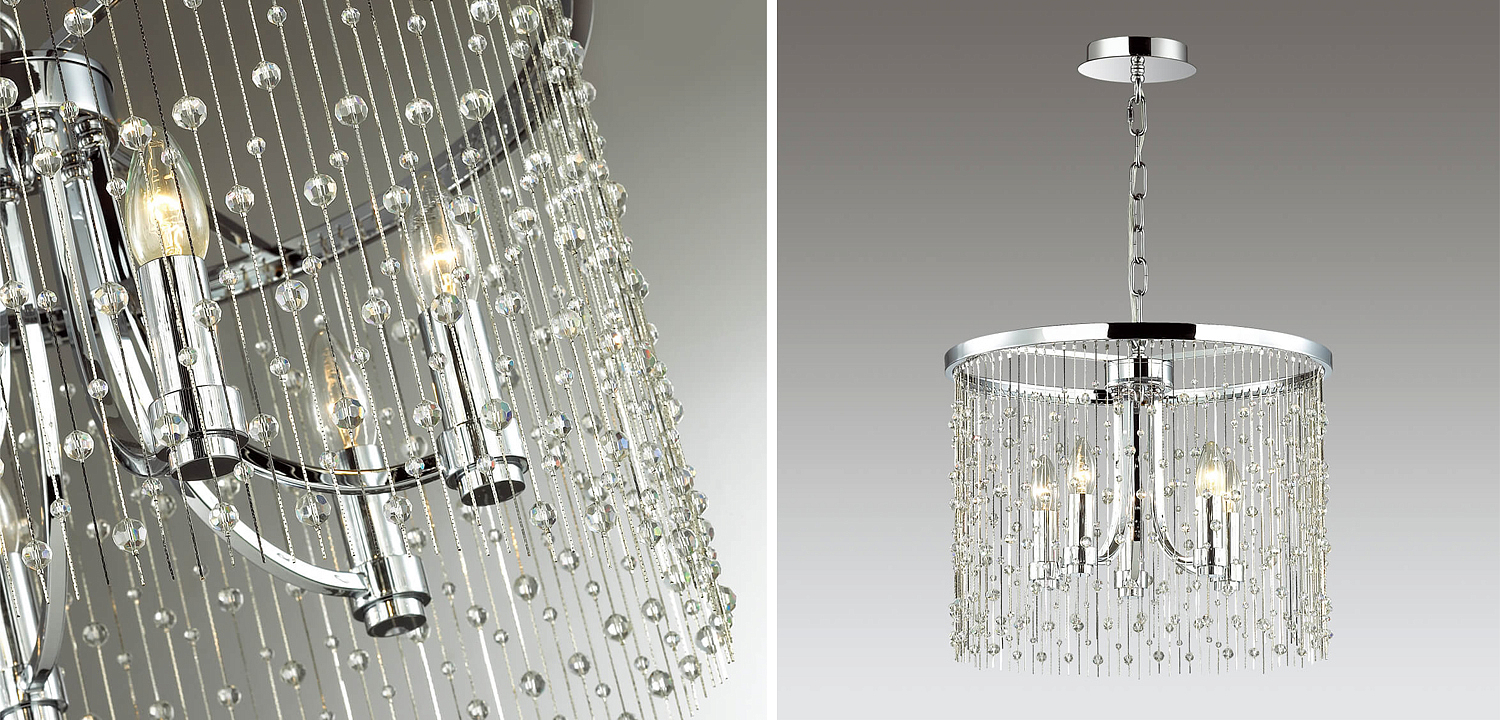 Люстра Hailstorm Rain Chandelier chrome Люстра Hailstorm Rain Chandelier chrome - Loft-Concept в Грозном