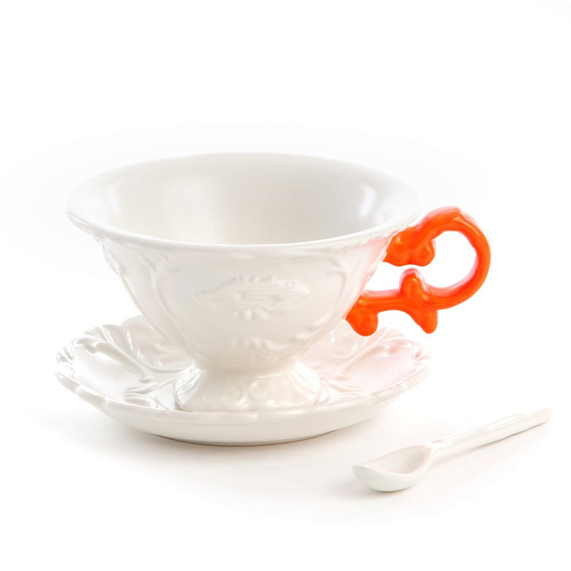 Чайная пара Seletti I-Tea Orange Белый Оранжевый Чайная пара Seletti I-Tea Orange Белый Оранжевый в Грозном | Loft Concept