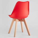 Стул с основой из пластика и мягким сиденьем Arvika Red варинант исполнения - 5 | Loft Concept в Грозном