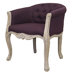 Кресло низкое в стиле прованс Louis French Armchair violet flax варинант исполнения - 2 | Loft Concept в Грозном