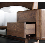 Прикроватный деревянный столик с 2-мя ящиками Moon Walnut Furniture варинант исполнения - 11 | Loft Concept в Грозном