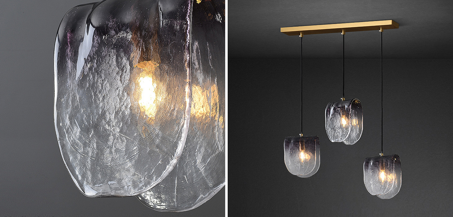 Линейный светильник Loft Industry Modern Stormy Rain 3 плафона - Loft-Concept в Грозном