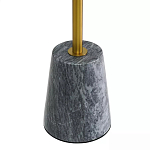 Кофейный столик круглый из мрамора серый Reliable Foundation варинант исполнения - 4 | Loft Concept в Грозном