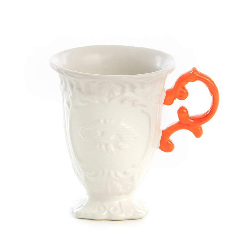 Кружка Seletti I-Mug Orange Белый Оранжевый Кружка Seletti I-Mug Orange Белый Оранжевый в Грозном | Loft Concept