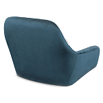 Барный стул со спинкой и подлокотниками на 4-х металлических ножках Douglas Rhombus Синий Велюр варинант исполнения - 3 | Loft Concept в Грозном