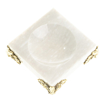 Подставка под шар квадратная из натурального камня Мрамор на ножках Natural Stone Sphere Stands варинант исполнения - 1 | Loft Concept в Грозном