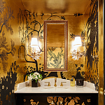 Обои ручная роспись в стиле Арт-деко Rateau Original colourway on Deep Rich Gold gilded paper варинант исполнения - 3 | Loft Concept в Грозном