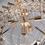 Люстра многоярусная с переплетенными металлическими элементами черного и золотого цвета и прозрачными хрустальными подвесками Empire Chandelier Crystal варинант исполнения - 10 | Loft Concept в Грозном