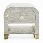 Тумбочка прикроватная с ящиком Tofino White Bone Inlay  Bedside Cabinet   варинант исполнения - 1 | Loft Concept в Грозном