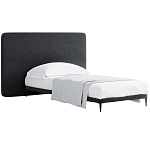 Кровать с большим мягким изголовьем Unity Grey Bed варинант исполнения - 7 | Loft Concept в Грозном