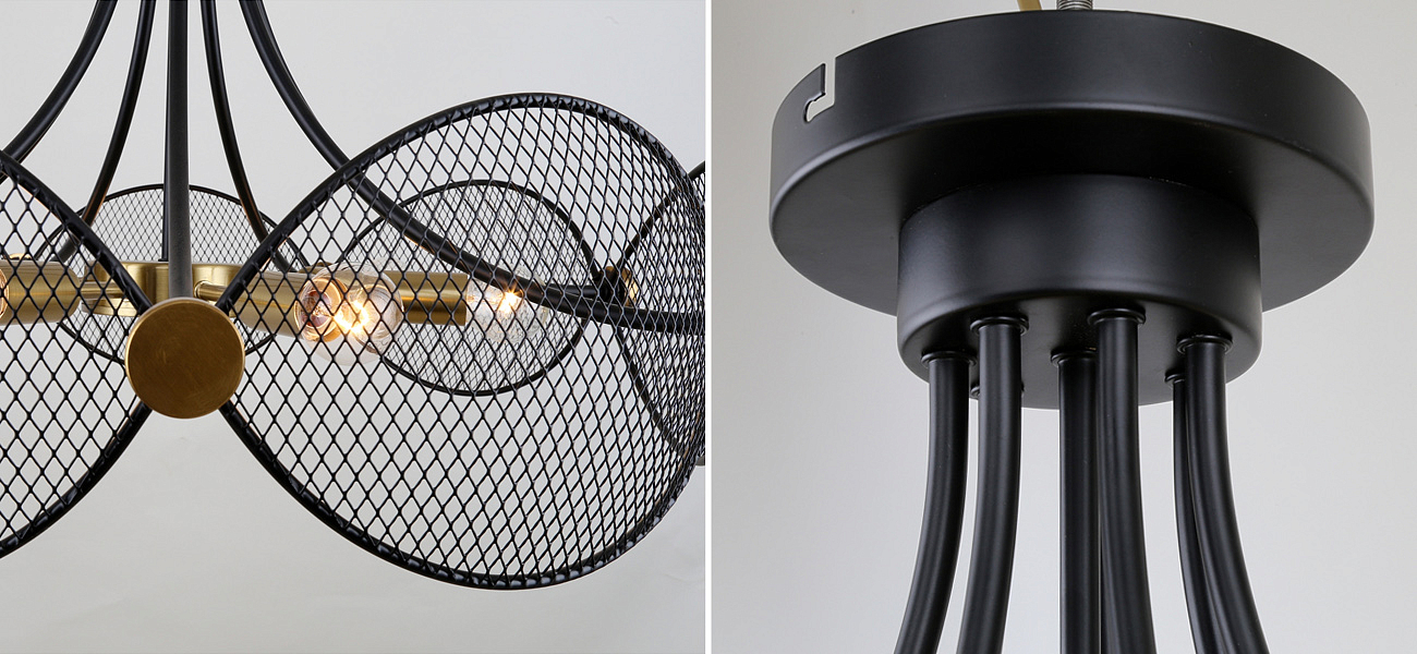 Черная люстра с латунными вставками Mosquitoes Caster Черная люстра с латунными вставками Mosquitoes Caster - Loft-Concept в Грозном