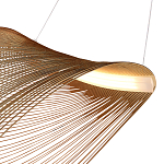 Подвесной светильник фигурный из деревянных прутьев Ecofriendly Light Source варинант исполнения - 4 | Loft Concept в Грозном