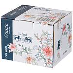 Кружка фарфоровая синяя с цветочным принтом 470 мл Flower Porcelain Collection варинант исполнения - 2 | Loft Concept в Грозном