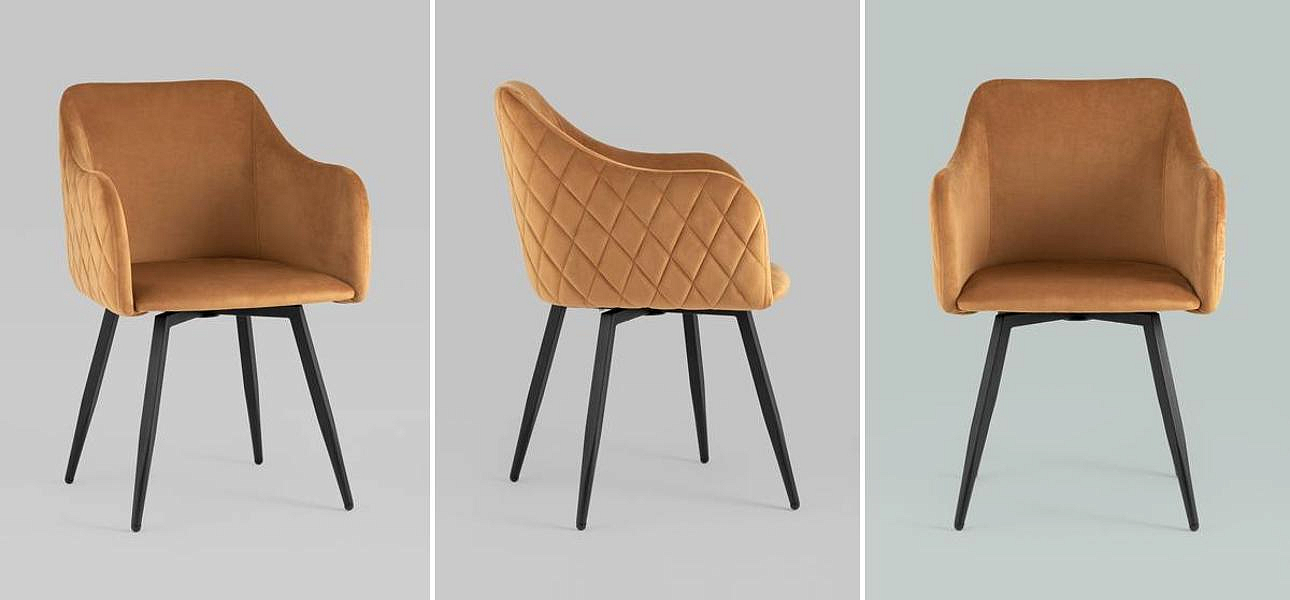 Стул Вращающийся Nika Chair Оранжевый Цвет Стул Вращающийся Nika Chair Оранжевый Цвет - Loft-Concept в Грозном