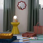 Настенное зеркало с волнистой рамой Mune Mirror Red варинант исполнения - 7 | Loft Concept в Грозном