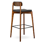 Барный стул из массива ясеня с обивкой из рогожки Elegant Ash варинант исполнения - 4 | Loft Concept в Грозном