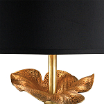 Настольная лампа с цветком на основании и черным абажуром Fluttering Leaf варинант исполнения - 1 | Loft Concept в Грозном