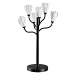 Настольная лампа с ветвями и белыми фарфоровыми цветами Floralis варинант исполнения - 1 | Loft Concept в Грозном