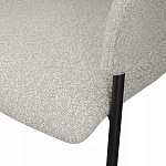 Стул мягкий с подлокотниками Chair Gray Upholstery Boucle варинант исполнения - 7 | Loft Concept в Грозном