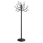 Торшер с плафонами из белых фарфоровых цветов на изогнутых ветвях Floralis варинант исполнения - 1 | Loft Concept в Грозном