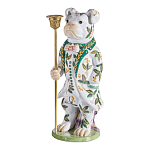 Подсвечник в виде собачки из фарфора с бронзовыми элементами Eden Garden варинант исполнения - 2 | Loft Concept в Грозном