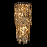 Бра с каскадом из прозрачного хрусталя и корпусом из металла цвета хром Constant Sparks варинант исполнения - 6 | Loft Concept в Грозном