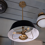 Подвесной светильник с конусовидным металлическим абажуром черного цвета Kichler варинант исполнения - 9 | Loft Concept в Грозном