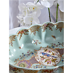 Чаша из голубого фарфора на бронзовых ножках с рисунком цветов и фигурками стрекоз Blue Garden варинант исполнения - 7 | Loft Concept в Грозном