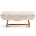 Оттоманка с обивкой букле Lino White Boucle Ottoman варинант исполнения - 2 | Loft Concept в Грозном