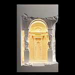 Встраиваемый в стену гипсовый светильник под покраску с колоннами и арками в античном стиле Antiquity Athena варинант исполнения - 9 | Loft Concept в Грозном