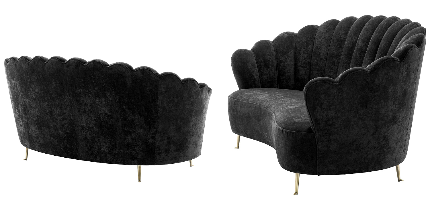 Диван Eichholtz Sofa Messina Black Диван Eichholtz Sofa Messina Black - Loft-Concept в Грозном