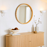 Зеркало круглое в раме из ротанга Wickerwork варинант исполнения - 4 | Loft Concept в Грозном