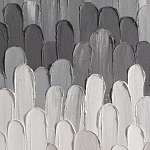 Панно декоративное с ручной росписью Gray Strokes варинант исполнения - 2 | Loft Concept в Грозном